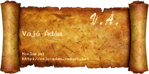Vajó Ádám névjegykártya